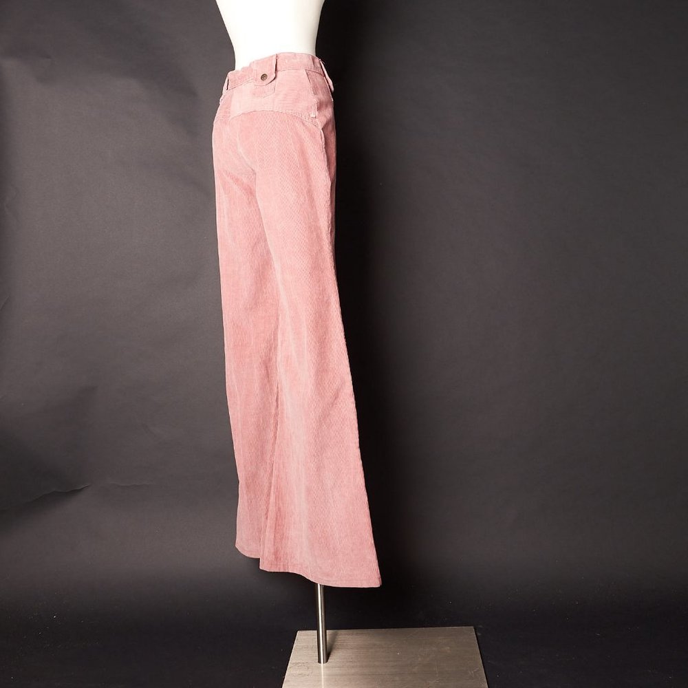Vintage 1970s Pink Corduroy Wide Leg Pants